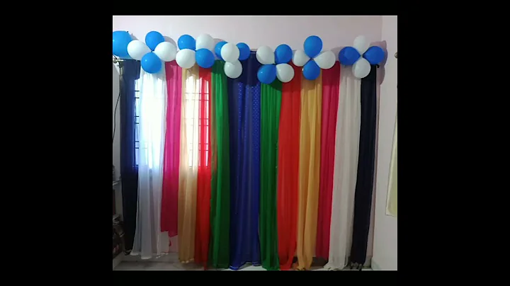#Background decoration ideas at home #Background decoration with dupattas