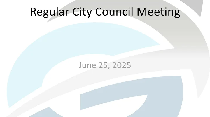 Special City Council 2026 Budget Workshop June 25, 2025