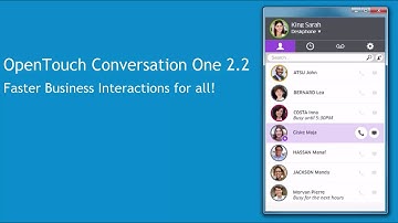 OpenTouch Conversation One 2.2 - Product Demo
