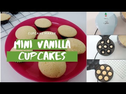 Mini Vanilla Cupcakes Recipe (Cupcake Maker) / Resepi kek 