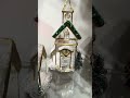 Raz Glass Lighted Gold Church or Pagoda Christmas Figure
