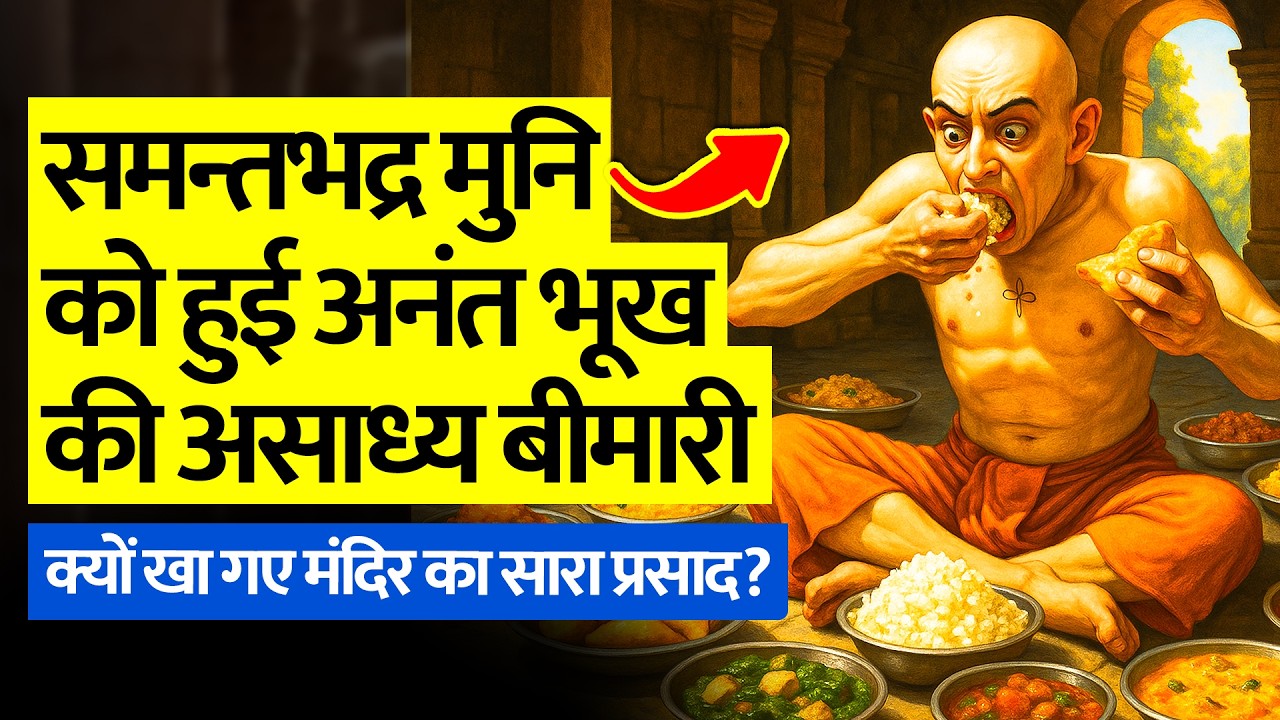 समन्तभद्र मुनि की असाध्य बीमारी की सम्पूर्ण कहानी - इतनी भूख लगी की खा गए मंदिर का प्रसाद? Jain Muni