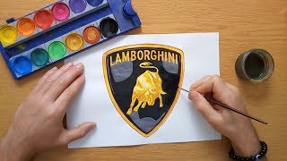How to draw the Lamborghini logo - Come disegnare il logo di Lamborghini