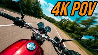 What else do you need? Speedometer. Tachometer. Asphalt. CB400SS POV 4K screenshot 5