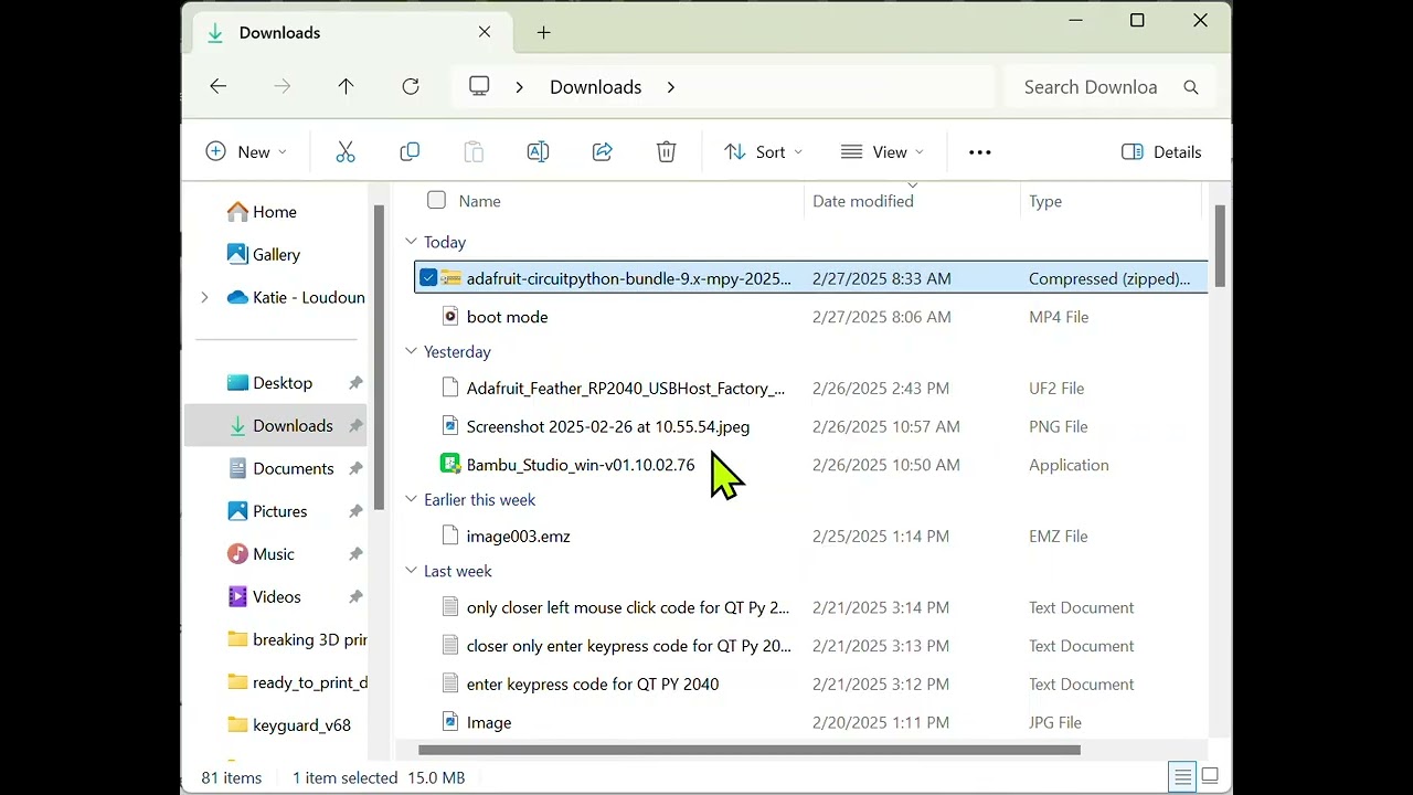 Right click to extract all Circuit Python files