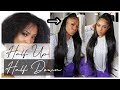 HALF UP HALF DOWN QUICK WEAVE PROTECTIVE STYLE  ON NATURL HAIR | BEGINNER FRIENDLY ft.ALLOVE HAIR