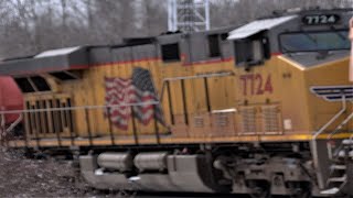 CN B730 South With Ex Crex & UP Locomotives