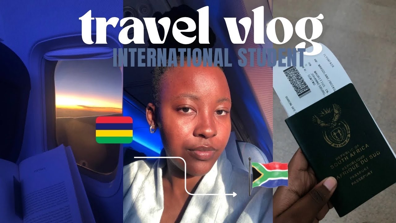 Travel with me to SA | international students| Mauritius to South Africa| going back home for recess