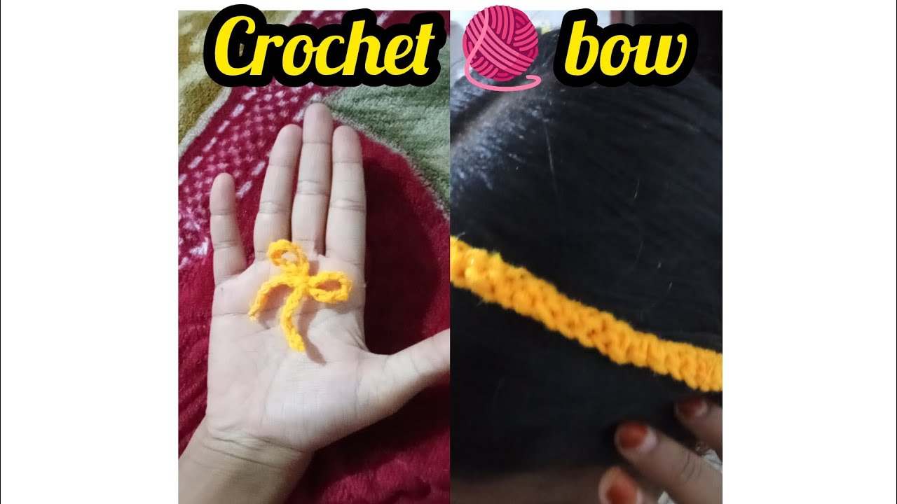 എളുപ്പത്തിൽ ചെയ്യാൻ കഴിയുന്ന Crochet Bow 🧶 very easy 🫡