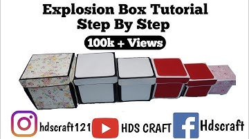 How to make explosion box step by step / Explosion box tutorial for beginners