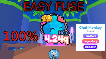 EASY FUSE for Newest Rainbow Legendary Kawai Chef Monkey in Pet Simulator X