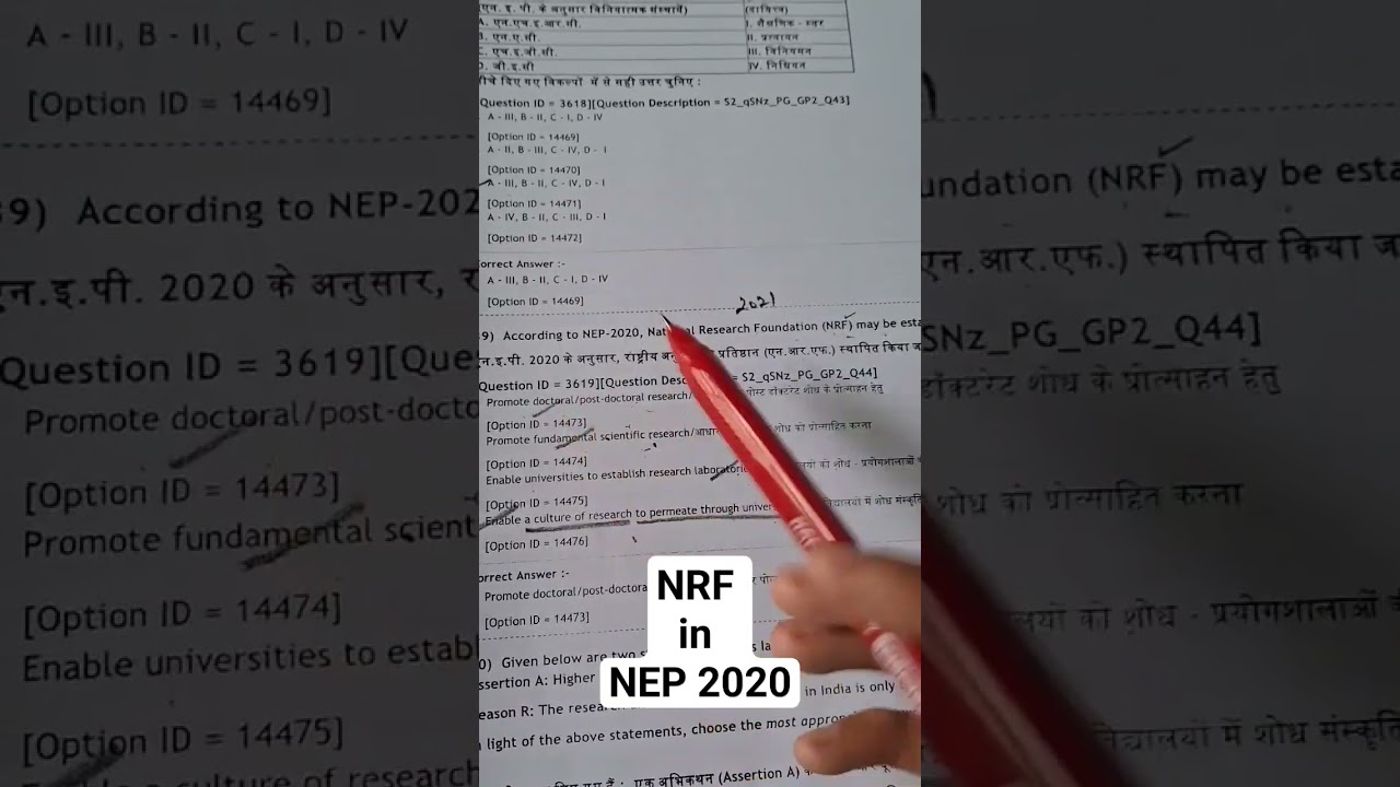 NEP 2020 PYQ Solution || NTA NET PAPER 1||March 23|| Short Tricks || 