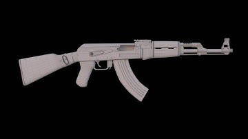 Blender AK-47 3D Modelling Time-lapse!