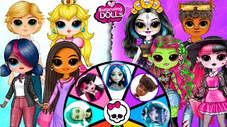 Marinette, Asha, Adrien, Alya, Nino, Enid, Joker cosplay Monster High G3 - DIY Arts & Paper Crafts