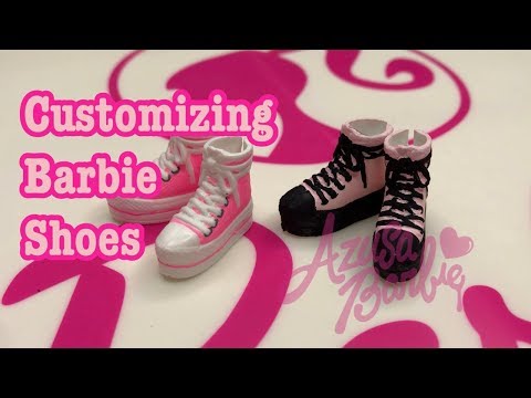 15 DIY Miniature BARBIE SHOES: Blue Glitter Shoes, Paper Shoes, Clay Shoes,  Slime Shoes and more 