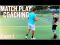 Coaching my Students During Tennis Match Play | Part 1 Alec