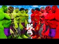 TEAM GREEN HULK Vs TEAM RED HULK HULK BATTLE EPIC SUPERHEROES WAR 