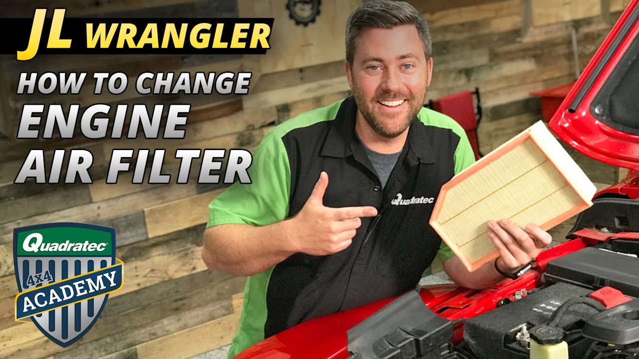 How to Change the Engine Air Filter in a Jeep Wrangler JL or Jeep Gladiator  - YouTube