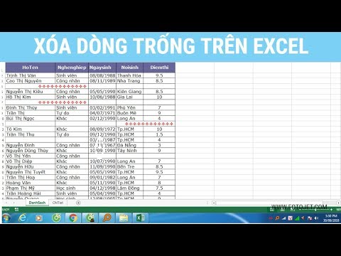 Cách xóa dòng trống trên Excel | Thủ thuật Excel