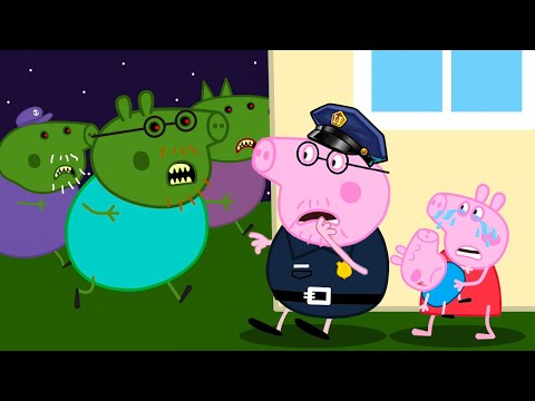 Zombie Apocalypse, Zombies Appear At The Police Room | Peppa Pig Funny Animation