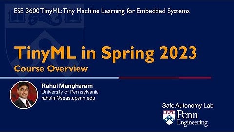 TinyML Spring 2023 - course intro