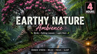 Relax with Earthy Nature Sounds 🌿 | 4 Hours of Birds, Light Rain & Peaceful Forest Ambience