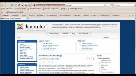 Joomla! Logging in to the backend
