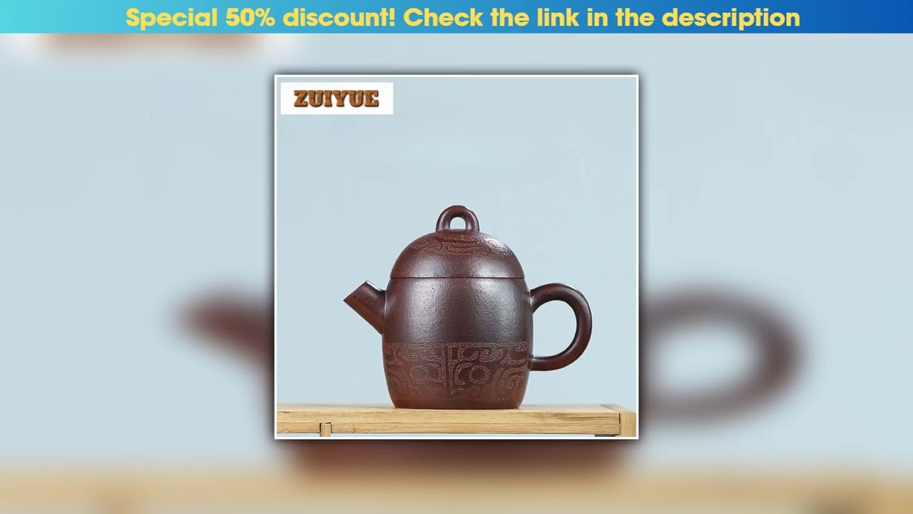 Get 190ml Elegant Yixing Purple Clay Teapots Handmade Gun Nozzle Qin Quan Pot Raw Ore Bronze Clay M
