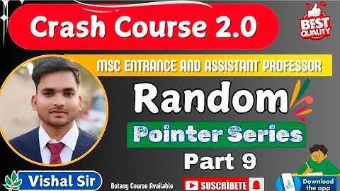 Part 9 | Random Pointer Series |  | M.Sc. Entrance  and Assistant Professor 2026