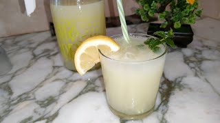 citronnade frais  délicieux avec glaçon et menthe  la meilleure Recette _ عصير ليمون