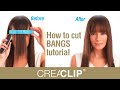 How to Cut BANGS Tutorial - Straight, Textured and Side Swept Bangs
