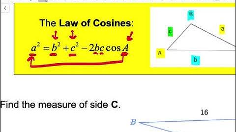 Pre-Calculus 11 Lesson 2.4 "The Cosine Law"