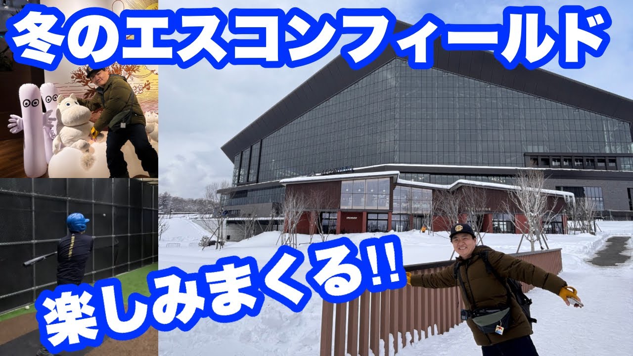 冬のエスコンフィールド満喫！ムーミンコラボとダイキャノンのバッティング！