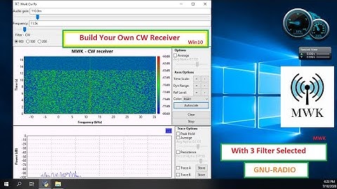 Build  CW Receiver GNU-RADIO Win10