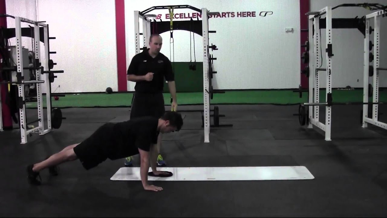 EricCressey.com: Slideboard Bodysaw Push-Up - YouTube