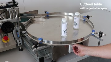 LAB8050 Automatic can labeler. Fully autoamtic labelling machine for cans, jars, bottles,round items