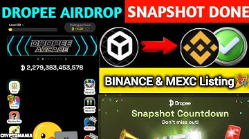 Dropee Airdrop New Update 👍 | Dropee Airdrop Listing On Binance & OKX 😱🎉💥| Dropee Coin New Update 