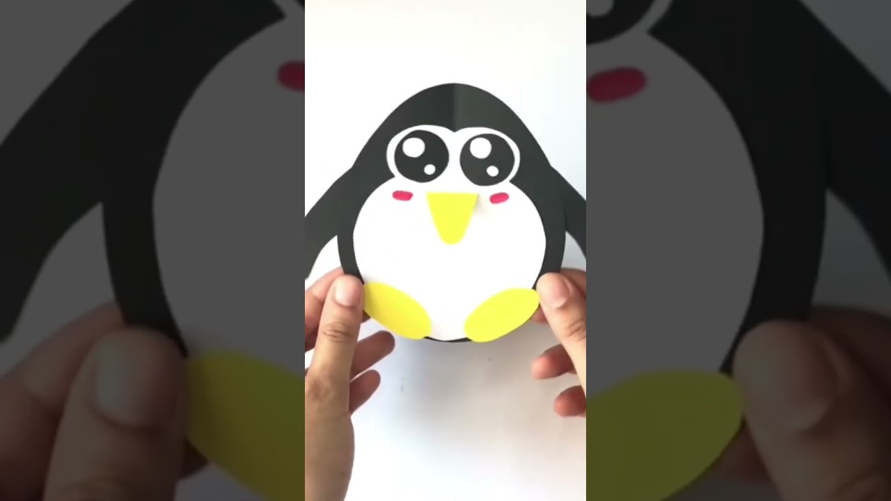 Cute paper penguin / paper craft idea