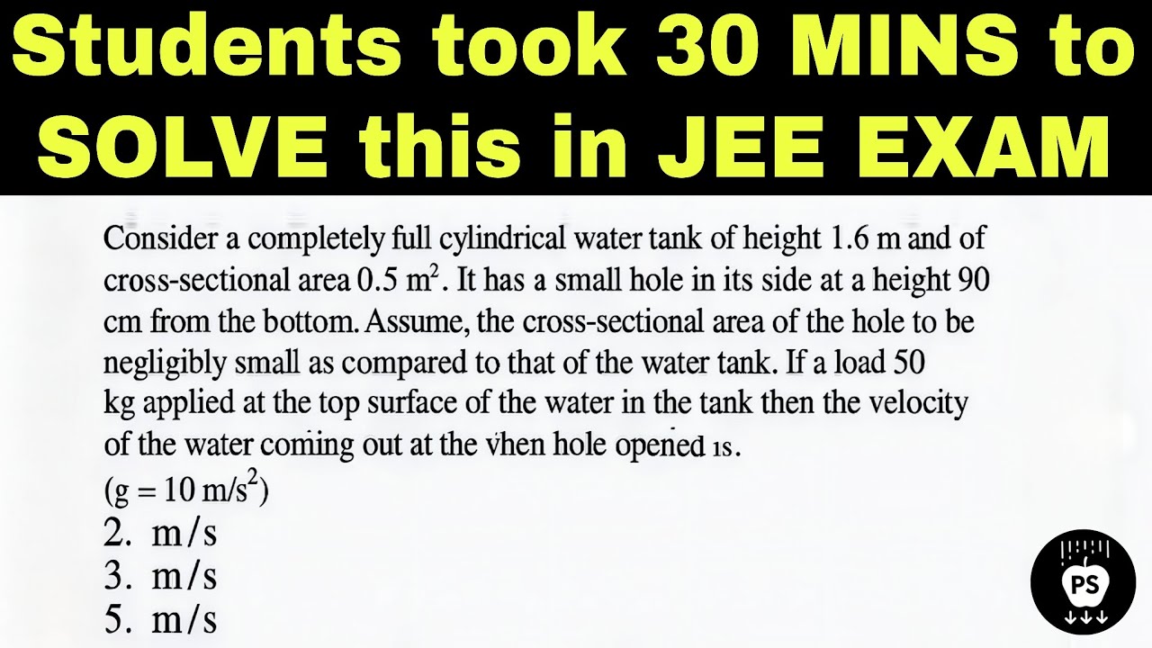 Students took 30 mins to SOLVE this PHYSICS QUESTION in JEE EXAM 