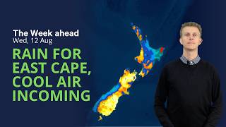 Lingering rain in northeast before high pressure moves in - Wednesday 12 Aug 2026