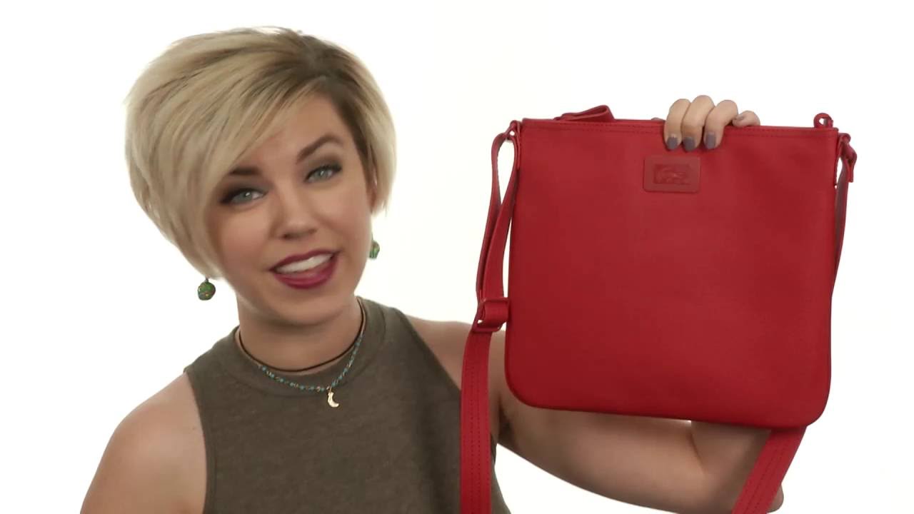 lacoste flat crossover bag