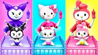 Hello Kitty, Kuromi and My Melody Became Mommies / 30 LOL OMG DIYs