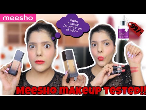OMG! Testing Meesho Fake Makeup Huda Beauty, Lakme, Benefit 😱| ₹100 Mai Sab Kuch kese ... 🤯