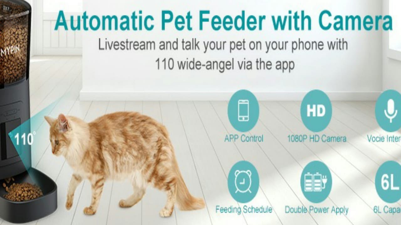 CATBOAT Automatic Cat Feeders, 2.4G WiFi Smart Pet Feeder with APP