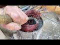 Repairing the damaged 220v motor by traditional craft