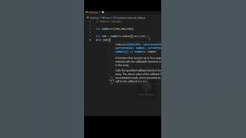 Reduce () Method in Javascript