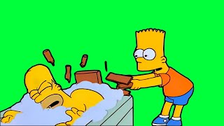 Greenscreen The Simpsons Bart Hits Homer With Chair