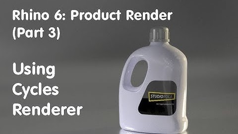Rhino 6: Product Rendering Tutorial (Part 3) - Cycles Render