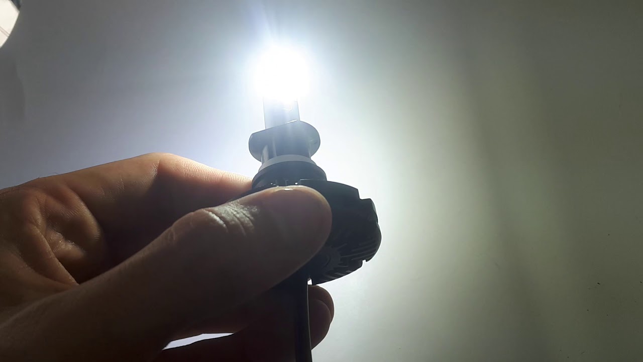 Как светят светодиодные LED лампы Led Headlight X3 H1 50W/6000LM/6500K/9-32V