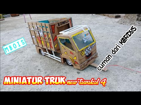 Review miniatur  truk  dari kardus new tawakal  4 YouTube